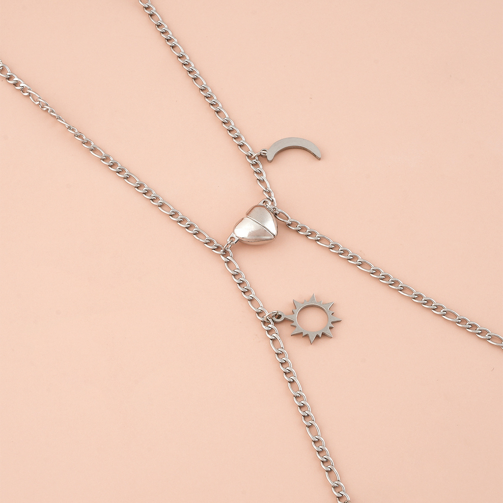 Coppia Bracciali Mezzo Cuore Magnetico