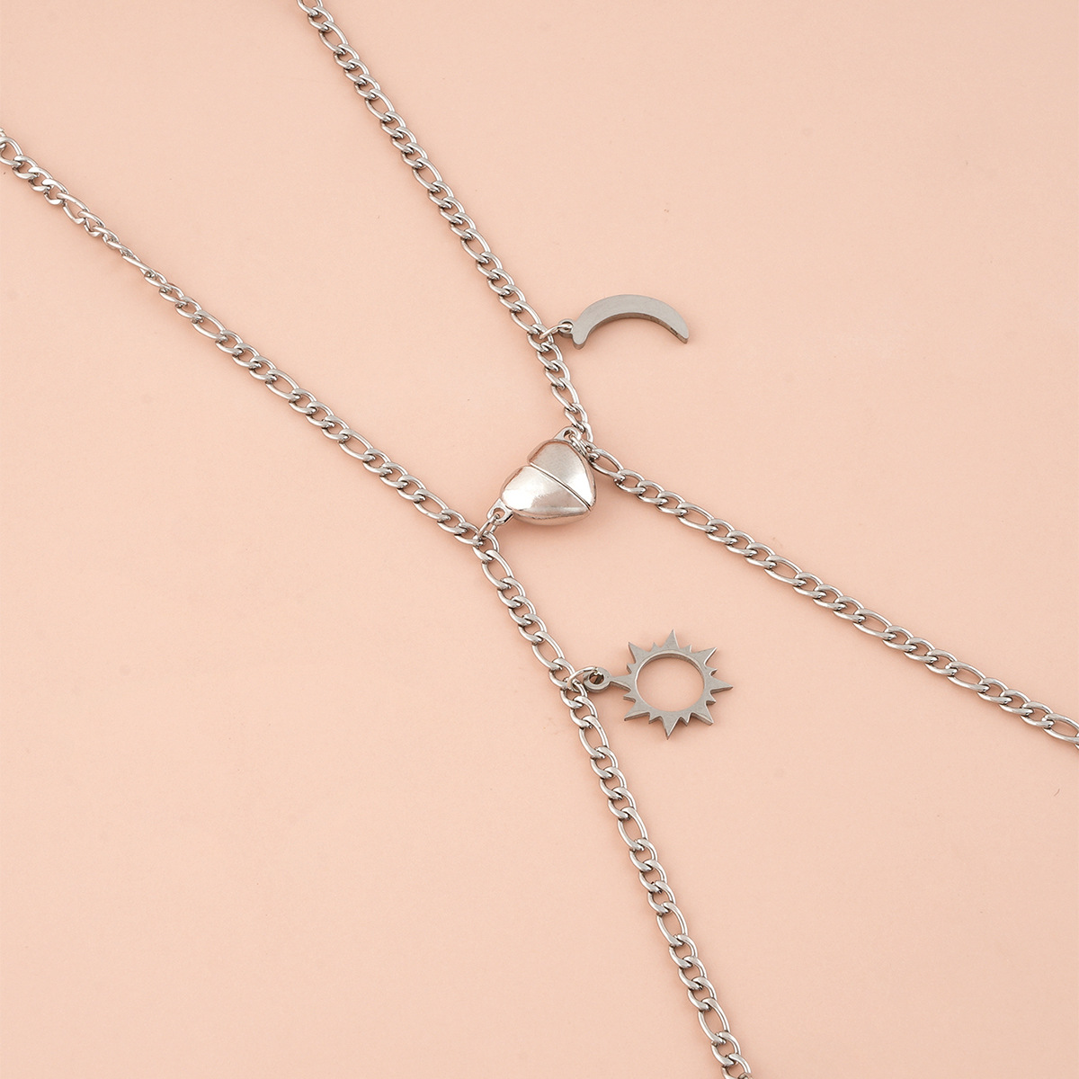 Coppia Bracciali Mezzo Cuore Magnetico