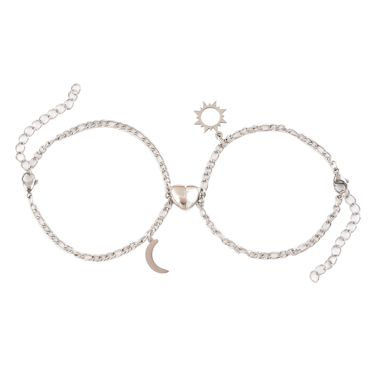 Coppia Bracciali Mezzo Cuore Magnetico