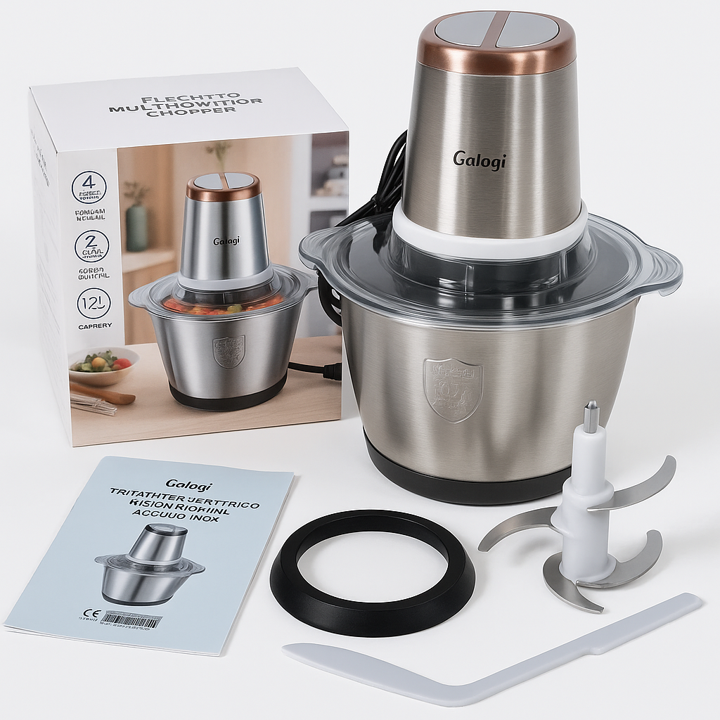 Tritatutto Elettrico Multifunzione Acciaio Inox